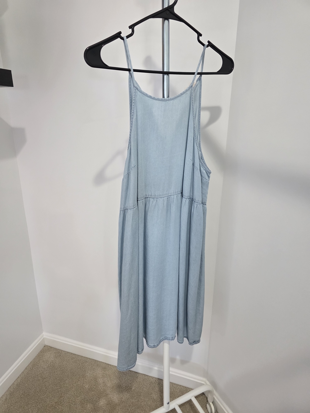 Mossimo Supply Co. Light Wash Denim Mini Slip Dress